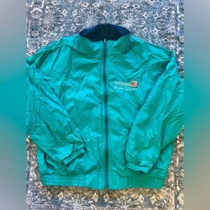 Vintage Andersen Windows Green Windbreaker Jacket *Fleece Lined*